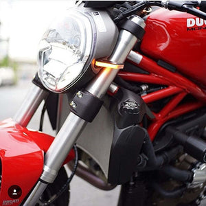 New Rage Cycles 09-13 Ducati Monster 1100 Front Turn Signals w/Load EQ