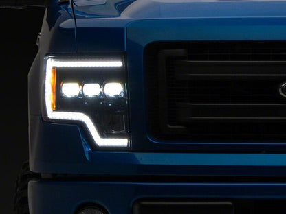 Raxiom 09-14 Ford F-150 CXR Series LED Projector Headlights- Black Housing- Clear Lens