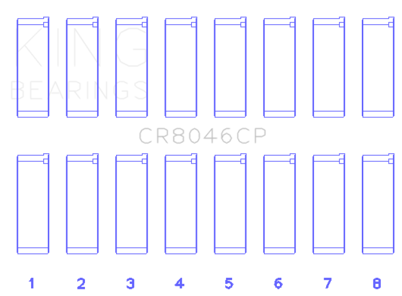 King Engine Bearings Porsche M 48.00/M 48.50 (Size +0.50mm) Connecting Rod Bearing Set