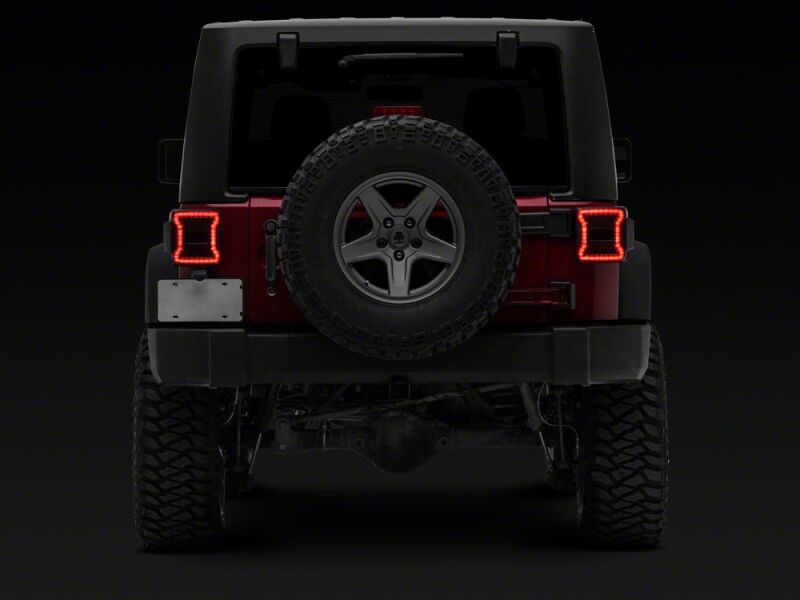 Raxiom 07-18 Jeep Wrangler JK LED Tail Lights- Red Housing- Smoked Lens