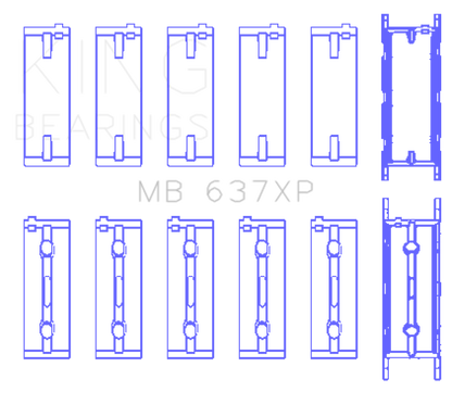 King Engine Bearings BMW S85B50A Crankshaft Performance Main Bearings (Size STDX)