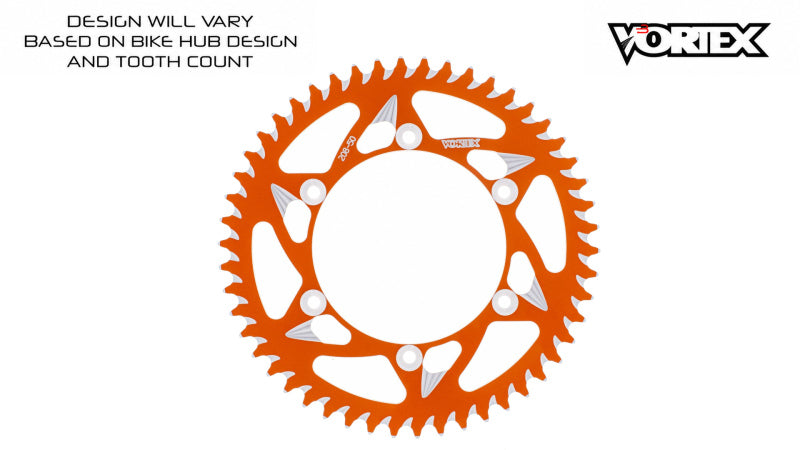 Vortex Racing 37 Tooth 520 Rear Sprocket - Orange
