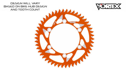 Vortex Racing 52 Tooth 520 Rear Sprocket - Orange