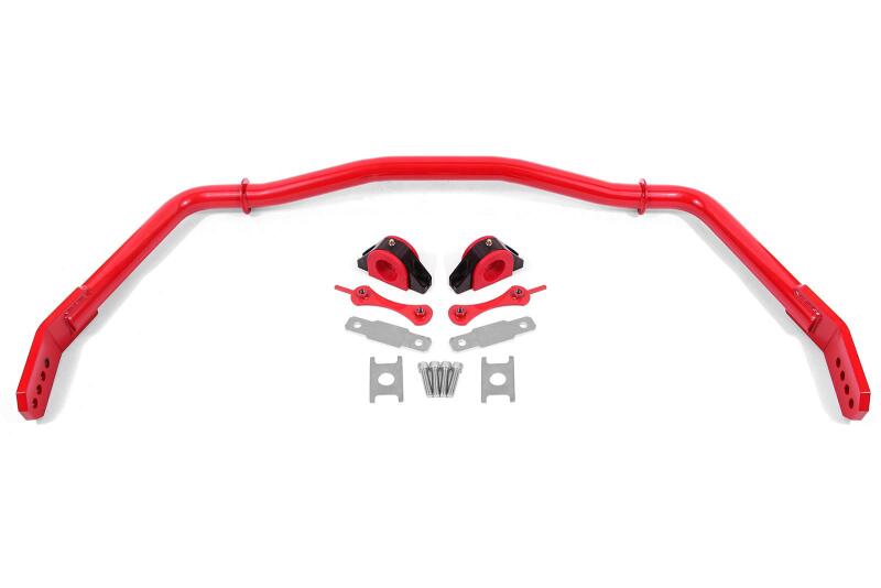 BMR 05-14 Ford Mustang Front Hollow 38mm Sway Bar Kit w/ Bushings - Red