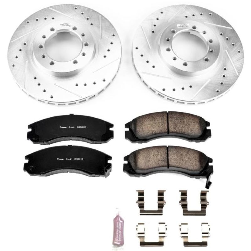 Power Stop 91-96 Mitsubishi Montero Front Z23 Evolution Sport Brake Kit