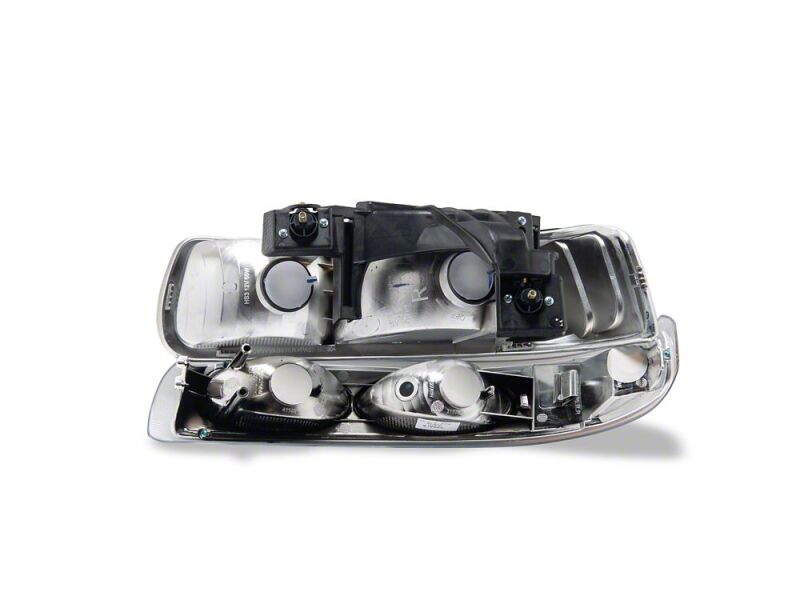 Raxiom 99-02 Chevrolet Silverado 1500 OE Style Headlights/Bumper Lights- Chrome - Clear Lens