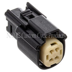 NAMZ 07-23 V-Twin Molex MX-150 4-Position Female Connector - Black (HD 72177-07BK)