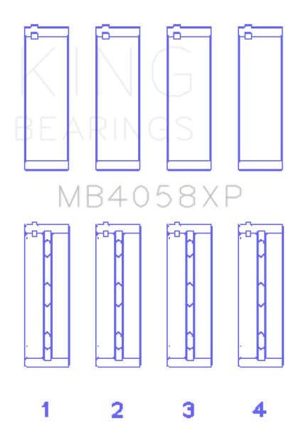 King Engine Bearings Nissan VQ35DE Performance Main Bearing Set - Size STDX