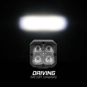 XK Glow XKchrome 20w LED Cube Light w/ RGB Accent Light Kit w/ Controller- Driving Beam 2pc