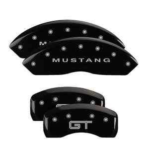 MGP 4 Caliper Covers Engraved Front & Rear Cobra Black finish silver ch