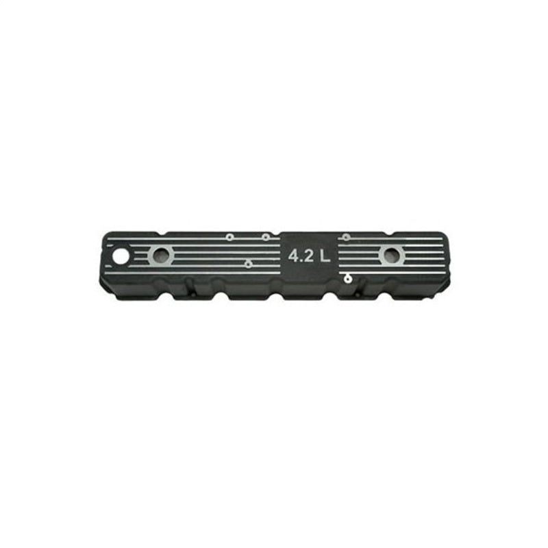 Omix Blk Alum Valve Cover 4.2L Logo 80-91 Jeep Models