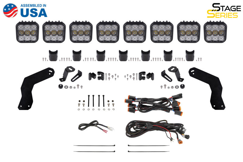 Diode Dynamics 17-24 Can-Am Maverick X3 SS5 Pro CrossLink Roof Lightbar Kit - Yellow Combo