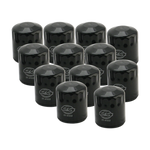 S&S Cycle 99-18 BT/2017+ M8/X-Wedge Black Oil Filter - 12 Pack