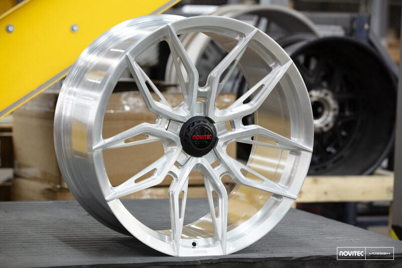 Vossen x Novitec NF11 20x9.5in - 5x114.3 BP - ET38 - Brushed Gloss Clear Ferrari 296 Front Wheel