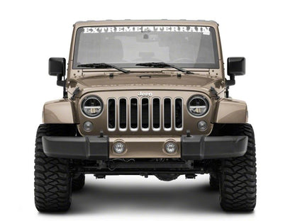 Raxiom 97-18 Jeep Wrangler TJ & JK Axial 7-In LED Headlights w/ DRL - Black Housing (Clear Lens)
