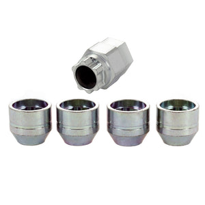 McGard Wheel Lock Nut Set - 4pk. (Under Hub Cap / Cone Seat) M12X1.75 / 19mm & 21mm Hex / .802in. L