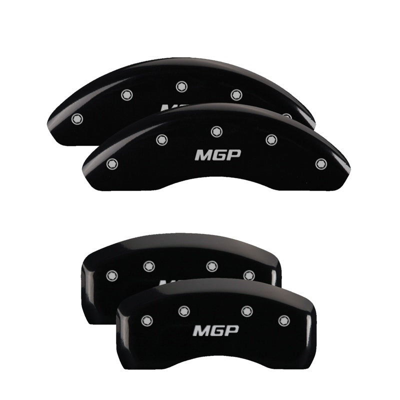 MGP Front set 2 Caliper Covers Engraved Front Bowtie Yellow finish black ch