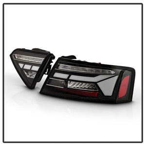 Spyder Apex 13-17 Audo A5 / S5 / RS5 (Factory LED) LED Tail Lights - Blk (ALT-YD-AA513LED-SEQGR-BK)