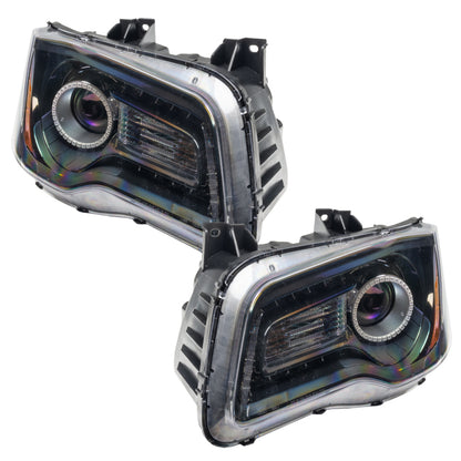 Oracle 11-14 Chrysler 300C SMD HL - Black - NON HID - ColorSHIFT