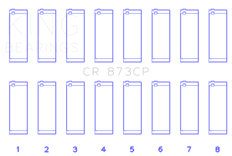 King Engine Bearings GENERAL MOTORS 379, 395 16v (Size +.25) Rod Bearing Set