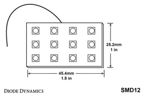 Diode Dynamics LED Board SMD12 - Amber (Pair)