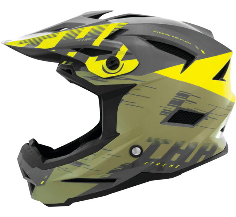 THH Helmets T-42 BMX Xtreme  Khaki/Yellow - XS