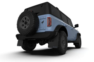 Rally Armor 21-24 Ford Bronco (Steel Bmpr + RR - NO Rptr/Sprt) Blk Mud Flap w/Met. Blk Logo