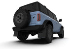 Rally Armor 21-24 Ford Bronco (Steel Bmpr + RB - NO Rptr/Sprt) Blk Mud Flap w/Cy Orange Logo