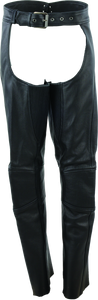 River Road Sierra Leather Chaps Black Womens - Medium