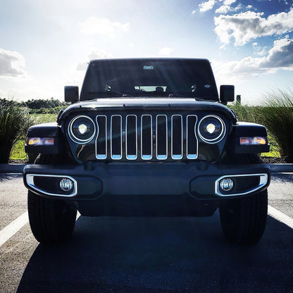 Oracle Oculus Bi-LED Projector Headlights for Jeep JL/Gladiator JT - Matte Blk - 5500K