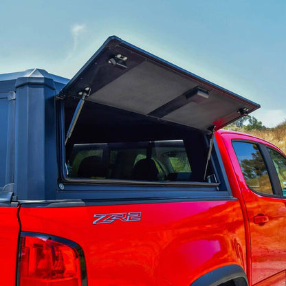 Westin 15-22 Chevrolet Colorado CC 5ft Bed EXP Truck Cap - Black (Box 1 ONLY)