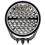 Go Rhino Xplor Blackout Series Round Single LED Spot Light Kit w/DRL (Surface Mount) 9in. - Blk