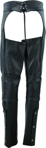 River Road Sierra Leather Chaps Black Womens - Small