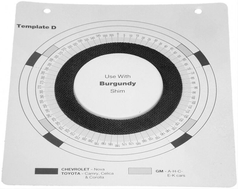 MOOG Indexing Plastic Templates D - GM / A / E and S Body Service Tool