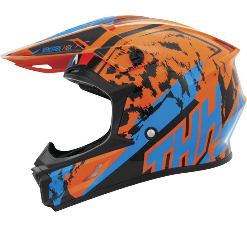 THH Helmets T710XR Renegade Orange/Blue Youth - Large