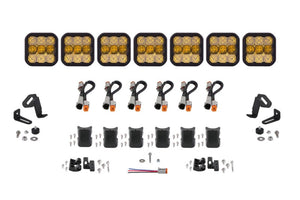 Diode Dynamics SS5 Sport Universal CrossLink 7-Pod Lightbar - Yellow Combo