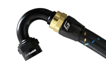 GReddy AN16 150 DEGREE HOSE END SWIVEL BLACK/GOLD ANODIZED