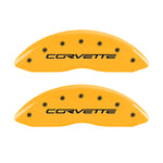 MGP 4 Caliper Covers Engraved Front & Rear C6/Corvette Yellow finish black ch