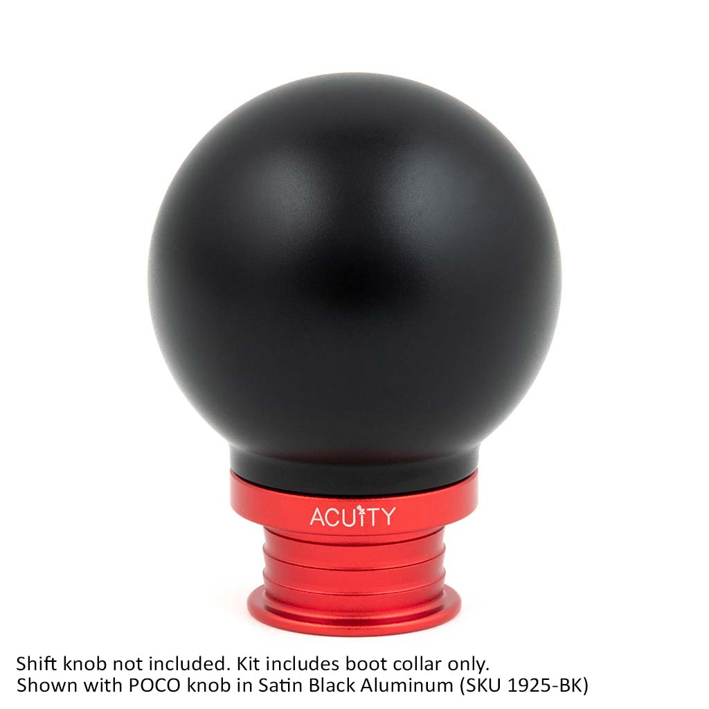 Satin Red Aluminum Shift Boot Collar for POCO Shift Knobs