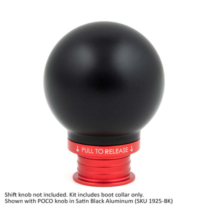 Satin Red Aluminum Shift Boot Collar for POCO Shift Knobs