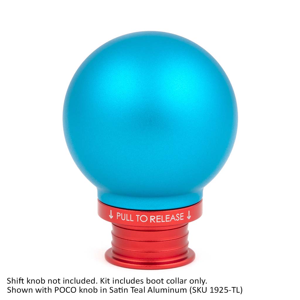 Satin Red Aluminum Shift Boot Collar for POCO Shift Knobs