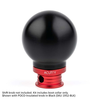 Satin Red Aluminum Shift Boot Collar for POCO Shift Knobs