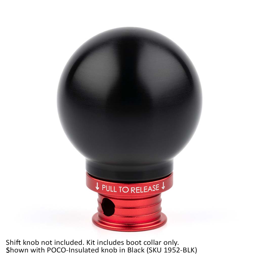 Satin Red Aluminum Shift Boot Collar for POCO Shift Knobs