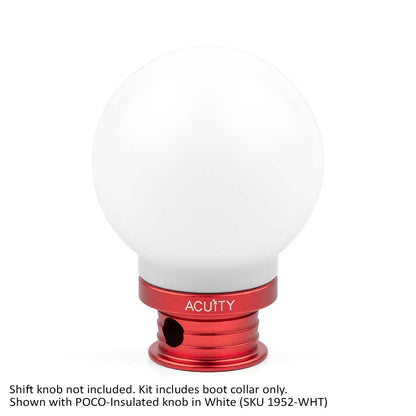 Satin Red Aluminum Shift Boot Collar for POCO Shift Knobs