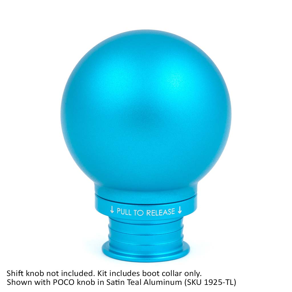 Satin Teal Aluminum Shift Boot Collar for POCO Shift Knobs