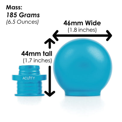 POCO Low-Profile Shift Knob in Satin Teal Anodized Finish