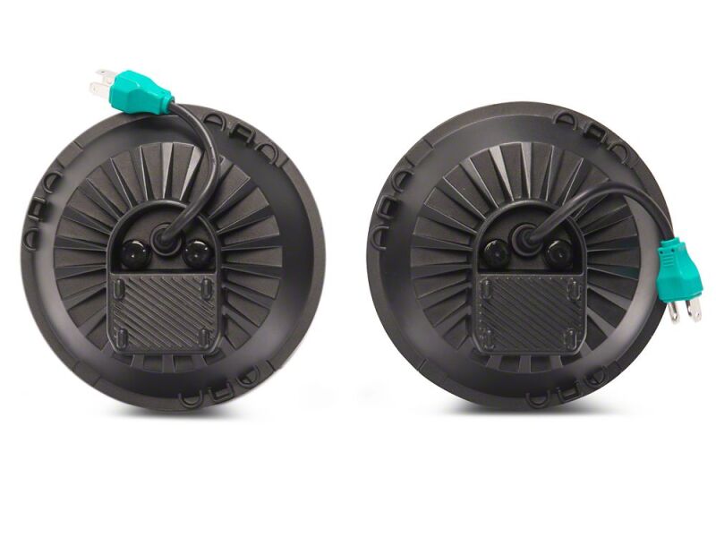 Raxiom 07-18 Jeep Wrangler JK Axial Series DB2 LED Headlights- Black Housing- Clear Lens
