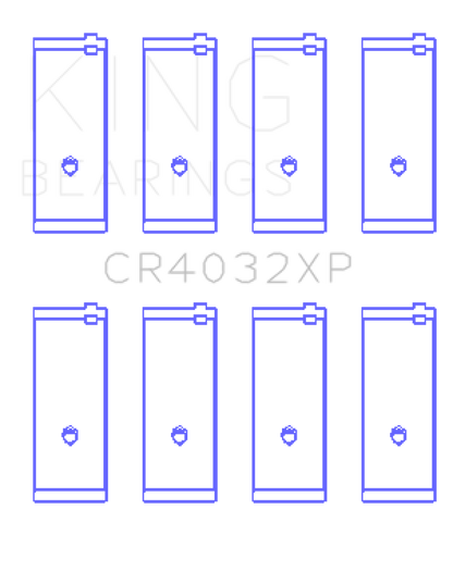 King Engine Bearings Toyota 4AGE/4AGZE 16V 1.6L 0.25 Oversized Tri-Metal Performance Rod Bearing Set