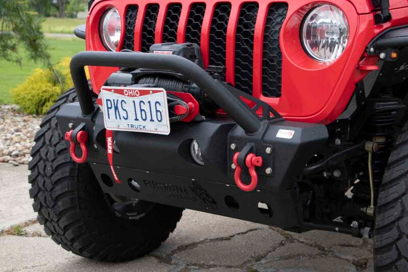 Fishbone Offroad 2018+ Jeep JL/Gladiator Wrangler JL/Gladiator Front Winch Bumper - Black Powdercoat