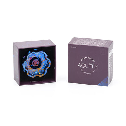 Podium-Ti Oil Cap in Splatter Titanium Finish for Hondas/Acuras